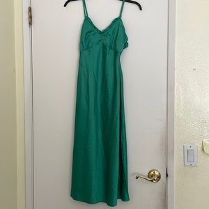 Silk Maxi Dress with Slit